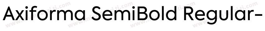 Axiforma SemiBold Regular字体转换